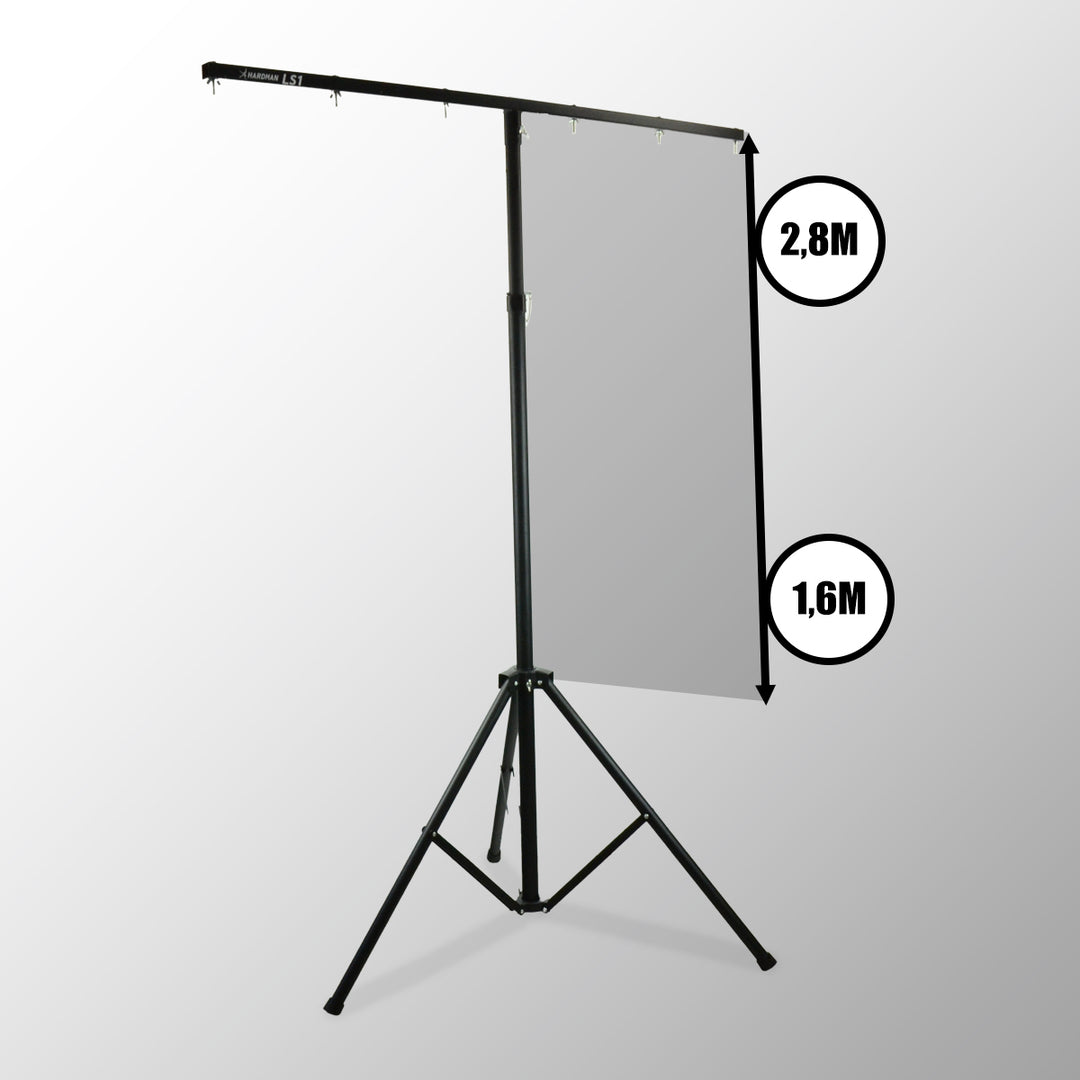 Hardman LS1 Lichtstativ mit Quertraverse, 1,6 bis 2,8 m, 45 kg