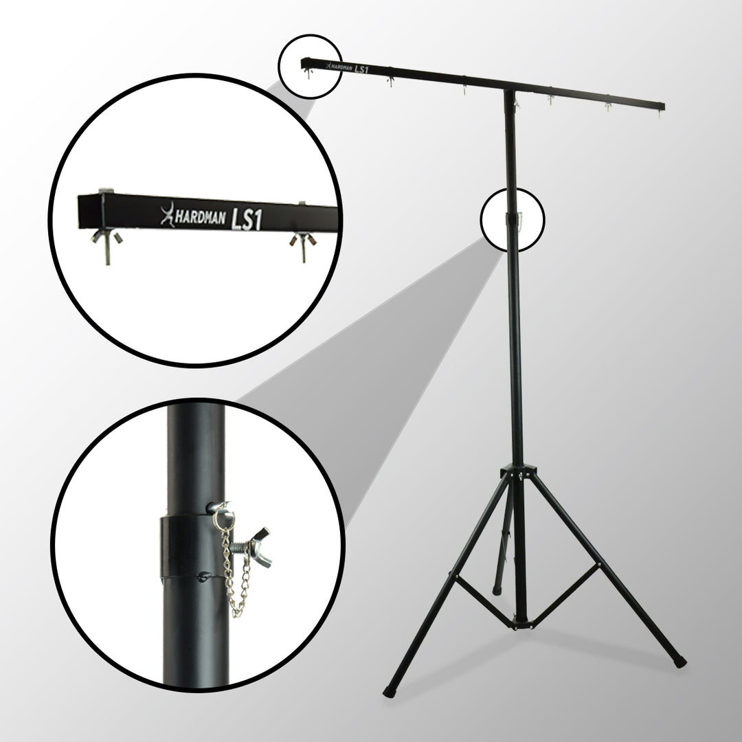 Hardman LS1 Lichtstativ mit Quertraverse, 1,6 bis 2,8 m, 45 kg