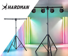 Hardman HLS2 Lichtstativ mit T-Bar, 2,5 m, 70 kg, schwarz