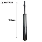 Hardman HLS2 Lichtstativ mit T-Bar, 2,5 m, 70 kg, schwarz