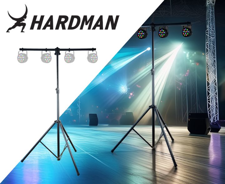 Hardman HLS3 Lichtstativ mit T-Bar und automatischem Sicherungsstift, 2,5 m