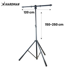 Hardman HLS3 Lichtstativ mit T-Bar und automatischem Sicherungsstift, 2,5 m