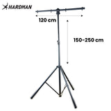 Hardman HLS3 Lichtstativ mit T-Bar und automatischem Sicherungsstift, 2,5 m