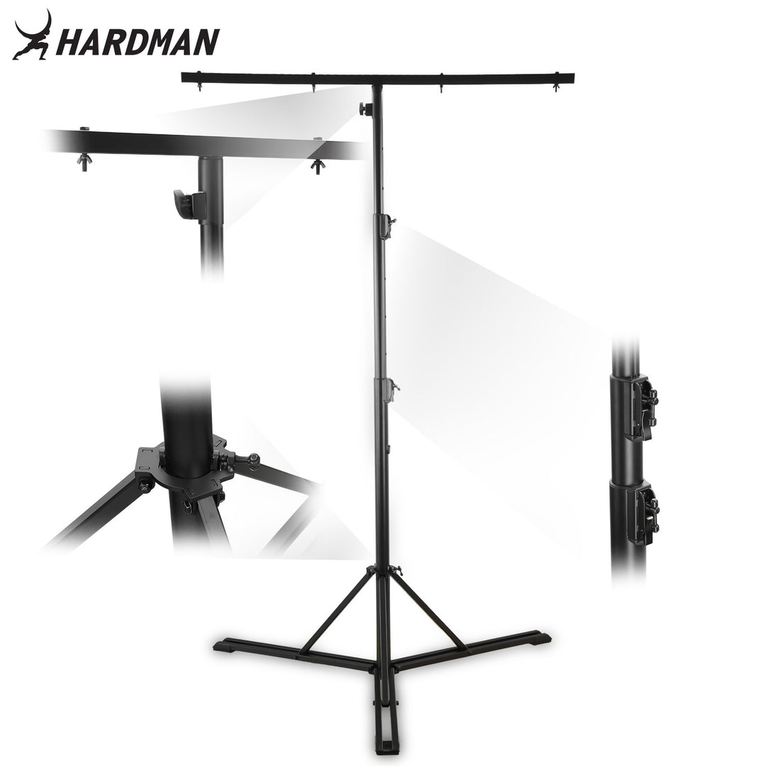 Hardman HLS13 Lichtstativ mit T-Bar und Tasche, 3 m, 70 kg