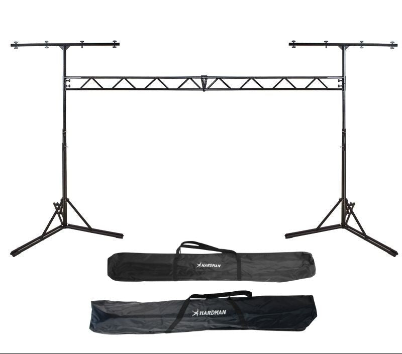 Hardman SDLS8 Lichtbrücke auf Stativen, 3,5 m hoch und 3 m breit, zwei taschen