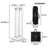 Hardman PTS24W Totem, weiß, 135-250 cm