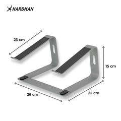 Hardman LSR2 – Zusammenklappbarer Laptopständer aus Aluminium, silberfarben