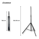 Hardman HLK58 Säulenstativ, 1,2 bis 2,1 m, 70 kg