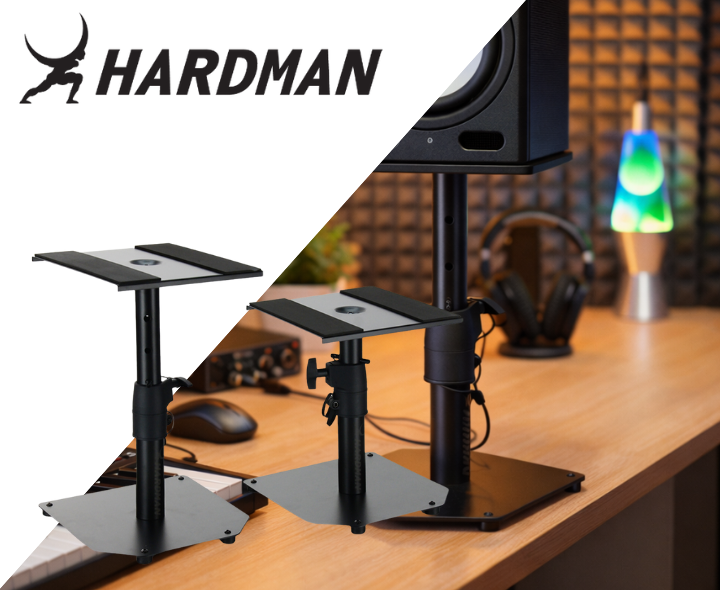 Hardman HLM42 Set mit zwei Studiomonitorständern für den Tisch