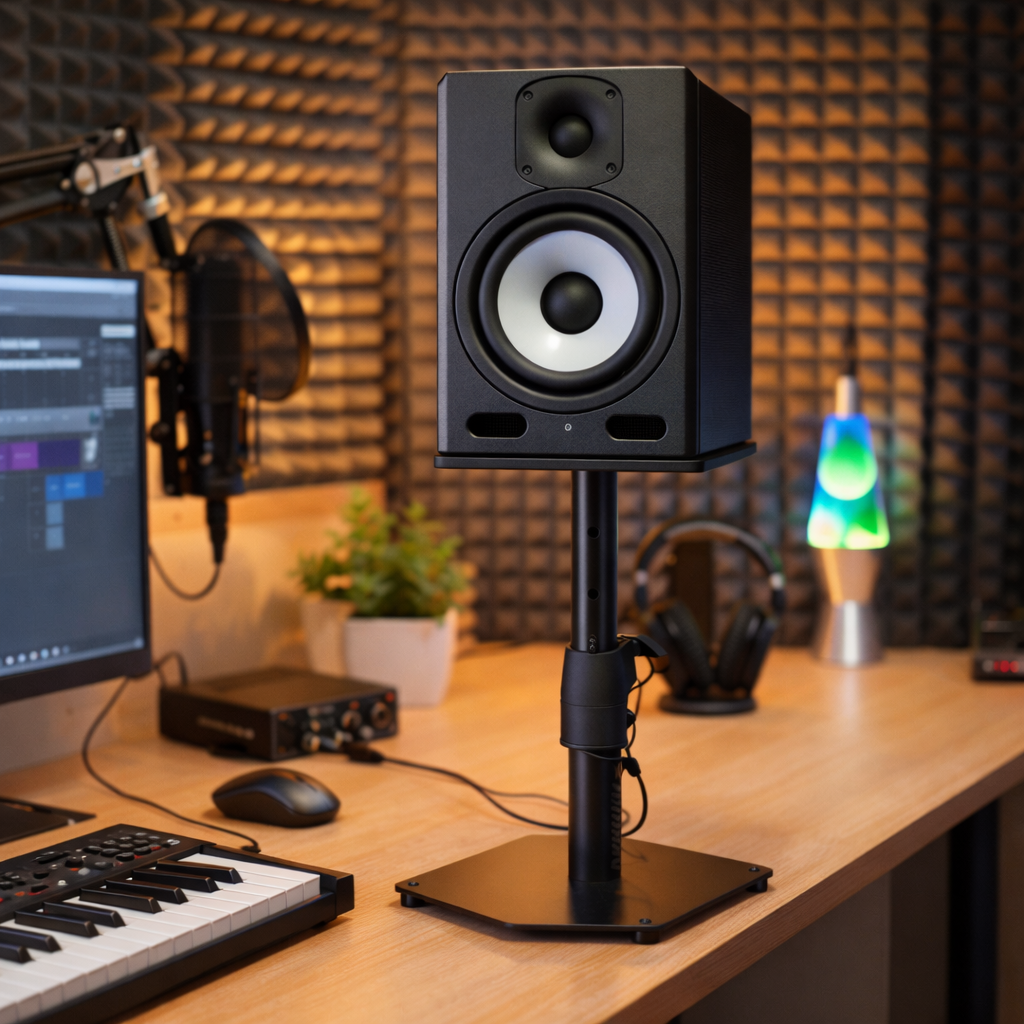 Hardman HLM42 Set mit zwei Studiomonitorständern für den Tisch