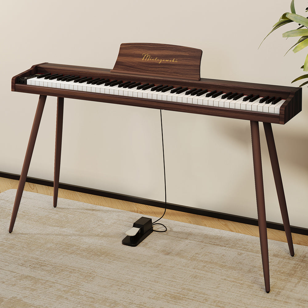 Mielczewski digitalpiano mit Metallbeinen, braun