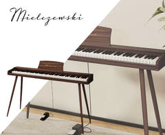 Mielczewski digitalpiano mit Metallbeinen, braun