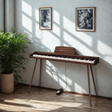 Mielczewski digitalpiano mit Metallbeinen, braun