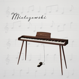 Mielczewski digitalpiano mit Metallbeinen, braun