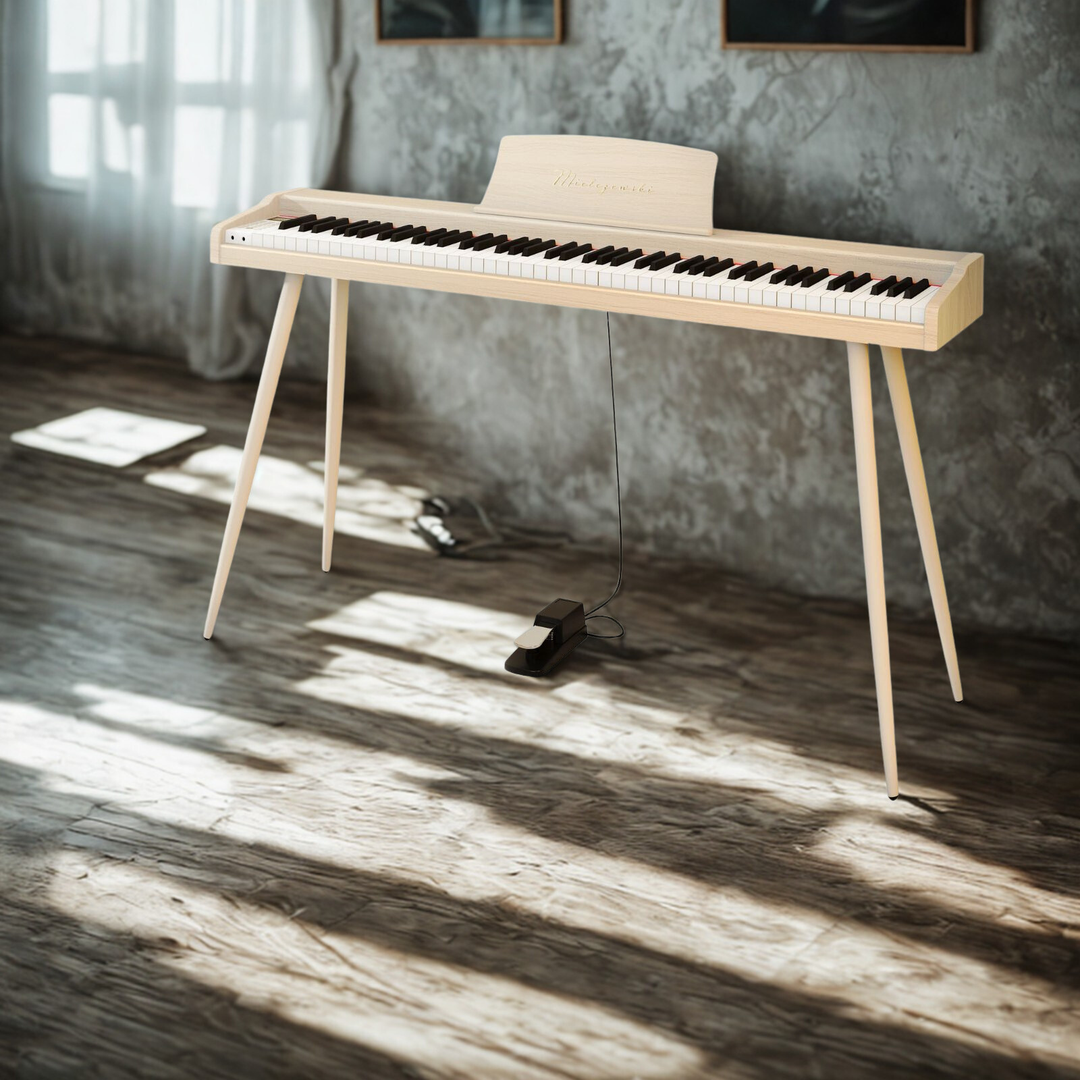 Mielczewski digitalpiano mit Metallbeinen, beige