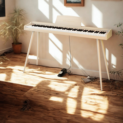 Mielczewski digitalpiano mit Metallbeinen, beige