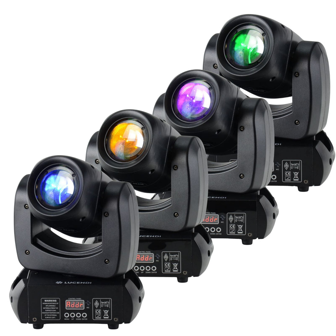Lucendi BEAM100 moving head, Set mit 4 Stück und case