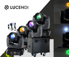 Lucendi BEAM100 moving head, Set mit 4 Stück und case