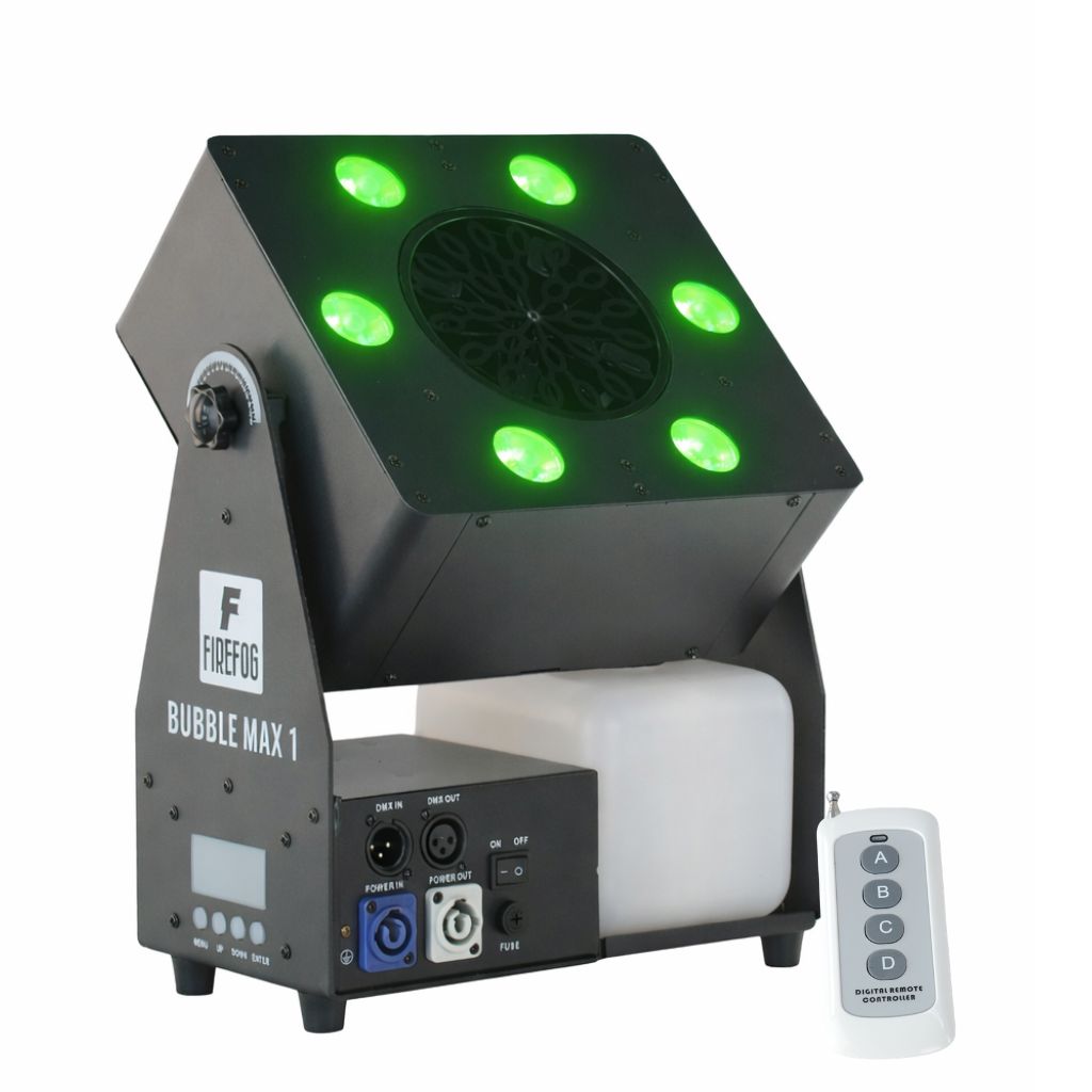 Firefog Bubble Max 1 Seifenblasenmaschine mit LED, DMX und Fernbedienung