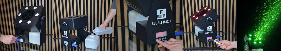 Firefog Bubble Max 1 Seifenblasenmaschine mit LED, DMX und Fernbedienung