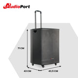 Audioport V15 tragbarer aktiver Lautsprecher mit 500 W und 2 mikrofonen