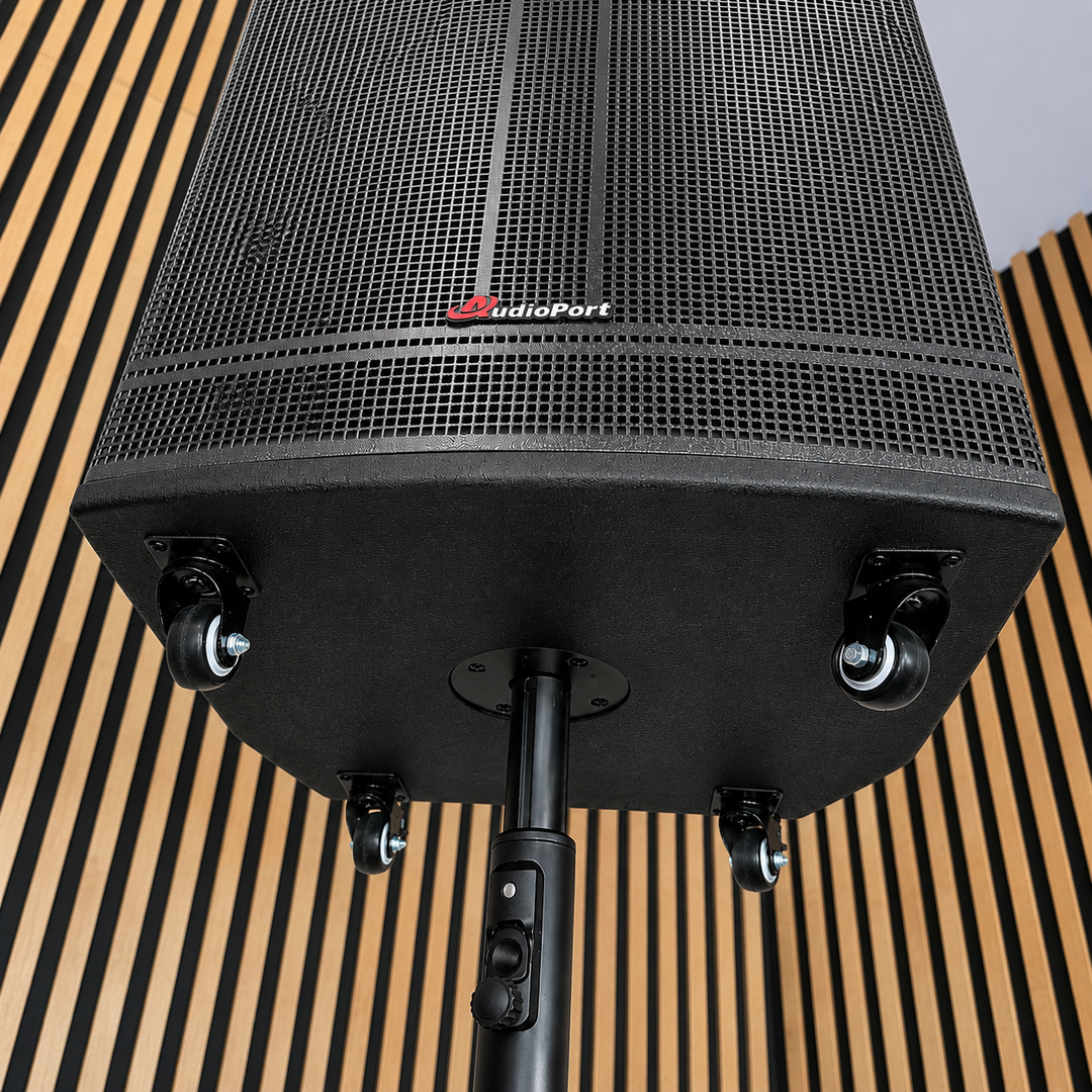 Audioport V15 tragbarer aktiver Lautsprecher mit 500 W und 2 mikrofonen