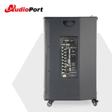 Audioport V15 tragbarer aktiver Lautsprecher mit 500 W und 2 mikrofonen