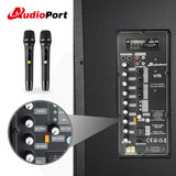 Audioport V15 tragbarer aktiver Lautsprecher mit 500 W und 2 mikrofonen