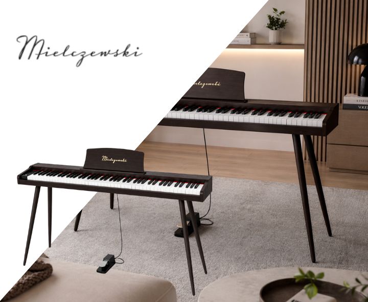 Mielczewski Virelai digitalpiano mit Beinen, dunkelbraun