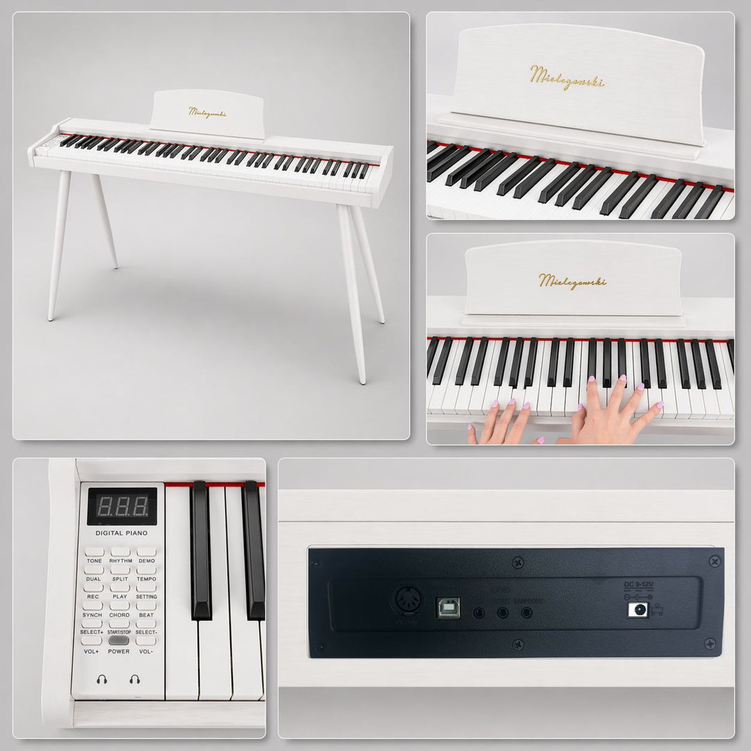 Mielczewski Virelai digitalpiano mit Beinen, weiß
