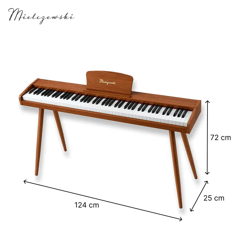 Mielczewski Canzonetta digitalpiano mit Beinen, helles Mahagoni