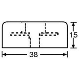 Adam Hall Hardware 4907 - Rubber Foot 38 x 15 mm
