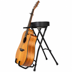 Hardman SB207 gitarrenfußbank mit Fußstütze und Gitarrenhalter.