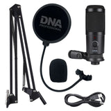 DNA CM USB KIT Kondensator USB Mikrofon Schwenkarm Popfilter Kabelset