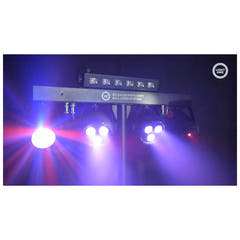 LIGHT4ME T-BAR LED PAR Blütenkugel Laser UV Strobe Diskobeleuchtung Multieffekt