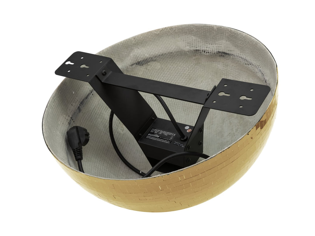 EUROLITE Halbe Spiegelkugel 40 cm gold motorisiert