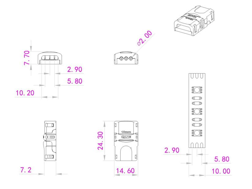 EUROLITE LED-Streifen Flexibler Verbinder 3-polig 10mm