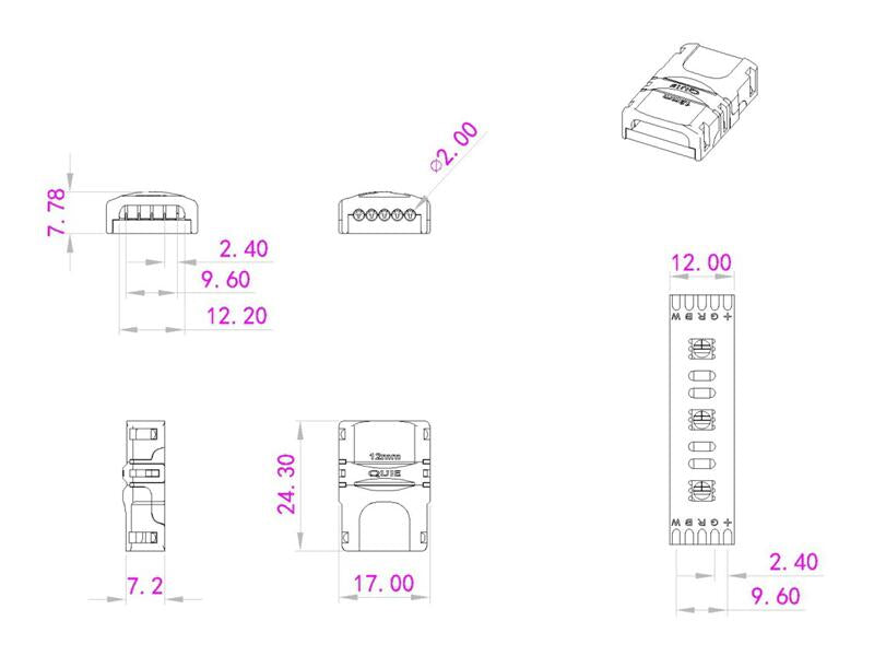 EUROLITE LED Strip Flexibler Verbinder 5-polig 12mm