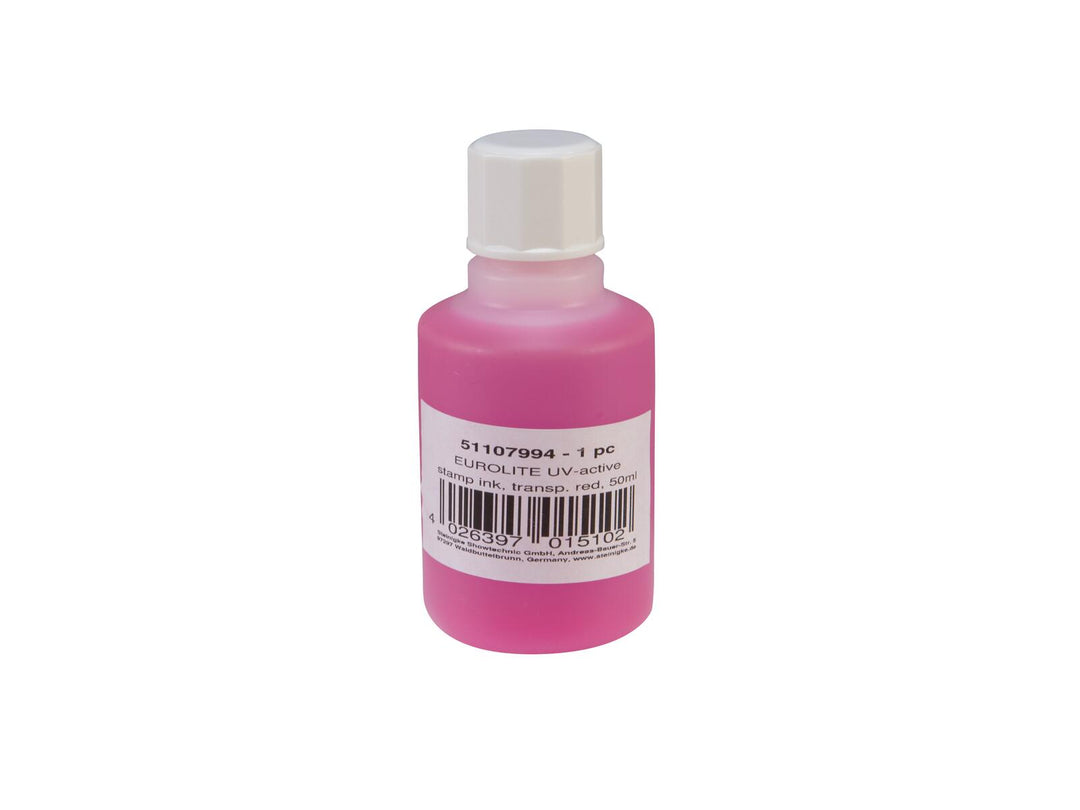 EUROLITE UV-aktive Stempeltinte, transparent rot, 50ml
