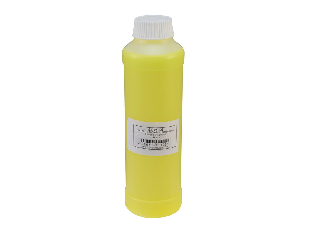 EUROLITE UV-aktive Stempeltinte, transparentes Gelb, 250ml