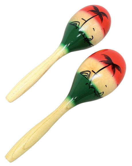 GEWA Club Salsa Holzmaracas, handbemalt, 19 cm (PAR)