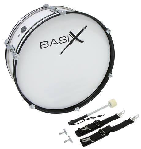Basix Junior Marschtrommel 22" x 7", weiß
