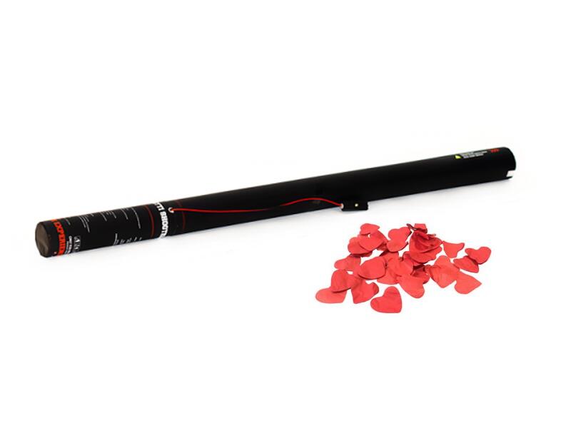TCM FX Elektrische Konfettikanone 80cm, rote Herzen