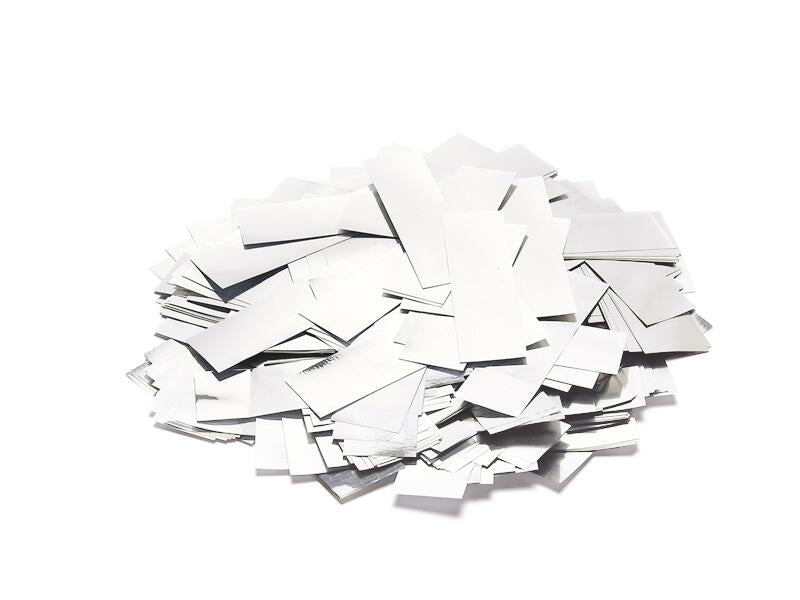 TCM FX Slowfall-Konfetti rechteckig 55x18mm, weiß/silber, 1kg