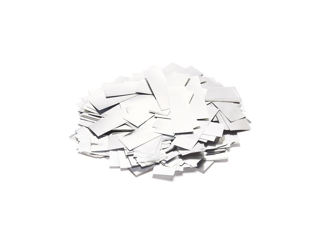 TCM FX Metallic Confetti rectangular 55x18mm, weiß, 1kg