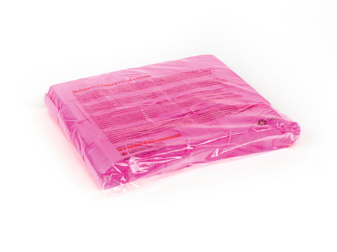 TCM FX Slowfall-Konfetti rechteckig 55x18mm, neon-pink, UV-aktiv, 1kg