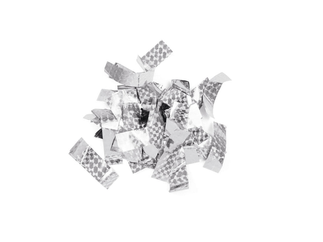 TCM FX Metallic-Konfetti rechteckig 55x18mm, silber, laser-Effekt, 1kg