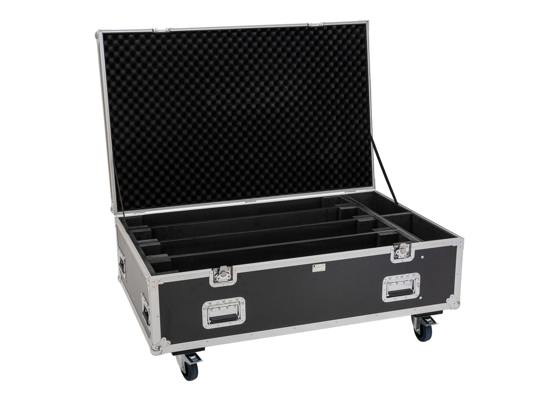 ROADINGER Flightcase PRO 4x LED BAR-8 SWING mit Rollen