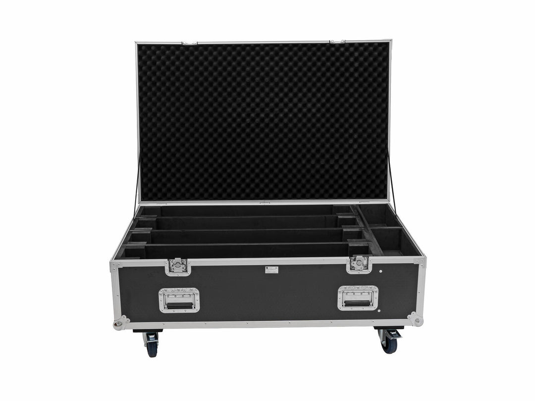 ROADINGER Flightcase PRO 4x LED BAR-8 SWING mit Rollen