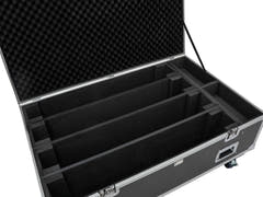 ROADINGER Flightcase PRO 4x LED BAR-8 SWING mit Rollen